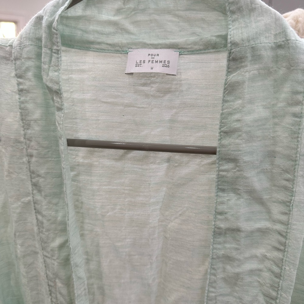 B LONG LINEN ROBE - Picture 6 of 6